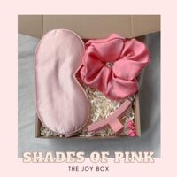 [Hộp quà tặng cho Nữ] SHADES OF PINK- Quà tặng kỉ niệm, sinh nhật, tặng bạn gái,Combo bịt mắt lụa, scrunchie THE JOY BOX