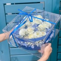 Hộp Quà Tặng - Hộp Hoa Quà Tặng Trong Suốt - Hộp Hoa Mica Có Nắp - Hộp Quà Tặng Trong Suốt