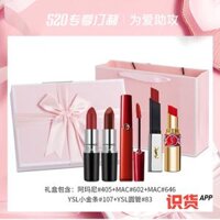 [Hộp quà tặng Ngày lễ tình nhân 520] Armani 405 + mac602 / 646 + ysl107 / N83 + 5 que son thỏi đẹp