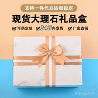 Hộp quà tặng phong cách Ins bằng đá cẩm thạch, hộp đóng gói, hộp trống, hộp quà tặng giáo viên tinh tế cho bé trai, hộp quà sinh nhật 520
