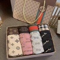 Hộp Quà Tặng * Quần Lót Boxer Cotton 3D Thoáng Khí Kháng Khuẩn Đáy Chữ U Cho Nam Đai Đeo Cổ Tay Thiết Kế Đơn Giản Tiện
