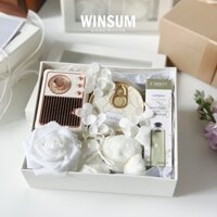 Hộp quà tặng sinh nhật nến thơm, loa nghe nhạc,.. cao cấp kèm túi đựng và thiệp - winsum.decor