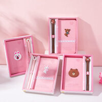 Hộp quà tặng sổ tay kèm bút gấu Brown và thỏ Cony