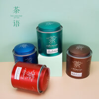 Hộp quà tặng trà đen quýt xanh nhỏ sáng tạo Half Jin 0.5kg gói mới, hộp thiếc kim loại tròn kín, có sẵn