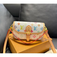 [Hộp quà tặng] Túi xách mini Lv thời trang Dây đeo vai đôi da bò chất lượng cao Túi đeo vai nữ sang trọng