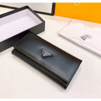 [Hộp Quà Tặng] Ví Đựng Thẻ prada Thời Trang Da Bò Cao Cấp Bi-Fold Đựng Thẻ Ly Hợp Nữ Sang Trọng