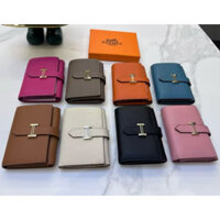 [Hộp Quà Tặng] Ví Thời Trang Hermes Bi-Fold Chất Lượng Cao Đựng Thẻ Da Bò Ly Hợp Nữ Sang Trọng