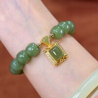 [Hộp Quà Tặng] Vòng Tay Ngọc Bích Hetian Cổ Điển