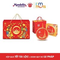 Hộp Quà Tết 2026 Kinh Đô Tết Lộc Tài Và Bánh Quy Bơ Thập Cẩm LU Pháp Hộp Thiếc - Tặng Kèm Túi Giấy Cao Cấp