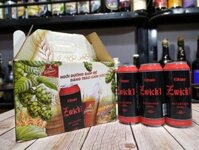 Hộp quà tết Bia Eibauer Zwick’l Naturtrub Dunkel 6.7%–Lon 500ml