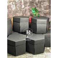 Hộp quà trơn tự trang trí - Phôi hộp lục giác - giấy mỹ thuậ