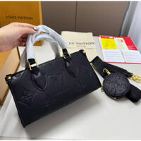 [Hộp quà] Túi xách hai trong một Lv thời trang Da bò chất lượng cao Túi xách nữ sang trọng dung tích lớn