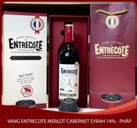Hộp quà vang Entrecote Merlot Cabernet Syrah – Pháp