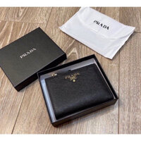 [Hộp quà] Ví dây kéo prada thời trang Hộp đựng thẻ da chất lượng cao Ly hợp nữ sang trọng
