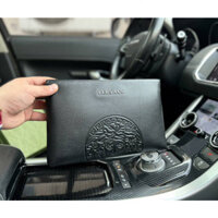 [Hộp quà] Ví dây kéo Versace thời trang Da bò chất lượng cao Phong cách kinh doanh Ly hợp nam