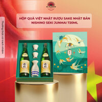 Hộp quà Việt Nhật Rượu Sake Nishino Seki Junmaishu 720ml