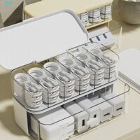 Hộp Quản Lý Cáp TEC, Hộp Bảo Quản Cáp Xếp Chồng Chống Bụi, Bền Có Ngăn Nhựa Trong Suốt Dây Sạc Cho Gia Đình