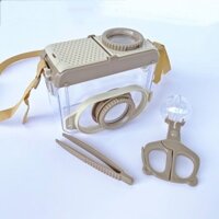 Hộp Quan Sát Côn Trùng Kính Phóng Đại Trẻ Em Bộ Sưu Tập Côn Trùng Hộp Bắt Dụng Cụ Bướm Lưới Lồng Khám Phá Ngoài Trời clz3.21