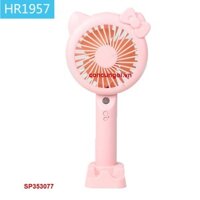Hộp quạt bàn pin mèo kitty đèn sạc USB , HR1957 (hộp)- SP353077