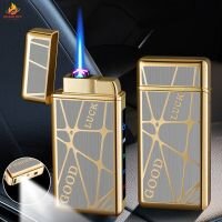 Hộp quẹt bật lửa độc lạ 2 chế độ lửa vừa gas vừa điện plasma 4 tia sạc pin