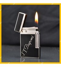 Hộp Quẹt Bật Lửa Gas Đá S.T Dupont D66 Thiết Kế Họa Tiết Sơn Mài In Logo Độc Đáo - Dùng Gas Đá Cao Cấp