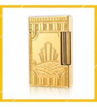 Hộp Quẹt Bật Lửa Gas Đá S.T Dupont D87 Thiết Kế Họa Tiết thành phố Paris hoa lệ với những toàn nhà cao tầng bên bờ sông Seine (sông Xen) Độc Đáo - Dùng Gas Đá Cao Cấp