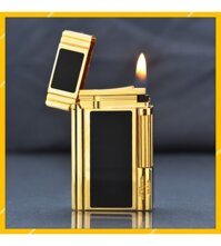 Hộp Quẹt Bật Lửa Gas Đá S.T Dupont D89 Thiết Kế Họa Tiết Sơn Mài In Logo Độc Đáo - Dùng Gas Đá Cao Cấp