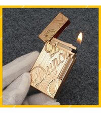 Hộp Quẹt Bật Lửa Gas Đá S.T Dupont D03 Thiết Kế Họa Tiết In Logo Độc Đáo - Dùng Gas Đá Cao Cấp