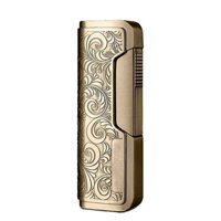 Hộp Qụet Bật Lửa Khò 1 Tia 090JF Thiết Kế Nhỏ Gọn Họa Tiết Hoa Văn Cổ - Dùng Gas Đá Cao Cấp