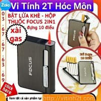 Hộp Quẹt Bật Lửa Khò Kiêm Bao Đựng Thuốc Lá Focus Sử Dụng Gas Cao Cấp (Màu Ngẫu Nhiên)