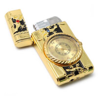 Hộp Quẹt Bật Lửa Khò Kiêm Đồng Hồ Cầm Tay Giao màu ngẫu nhiên