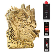 Hộp Qụet Bật Lửa Xăng Bấc Đá Z-KJ1012 Họa Tiết Đầu Rồng Đẹp Độc Lạ  Tặng Xăng Bấc Đá Chuyên Dụng Dùng Cho Bật Lửa
