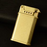 Hộp Quẹt Bật Lửa Xăng Z589 Làm Bằng Đồng Nguyên Khối Nhiều Màu - Dùng Xăng Bấc Đá - Vàng