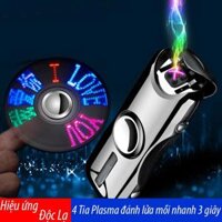 Hộp quẹt điện tử sạc pin tạo hiệu ứng led 3D độc đáo