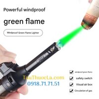 Hộp quẹt mini lửa khò Jet hút cigar E-185 trong suốt (Green jet flame lighter)