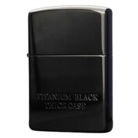 Hộp quẹt xăng đá Zorro Ebony đen bóng Supper Brass mạ Titanium Black Limited