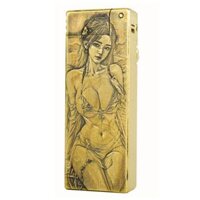 Hộp quẹt Zorro hình cô gái sexy 3D bằng đồng thau nguyên khối khắc CNC