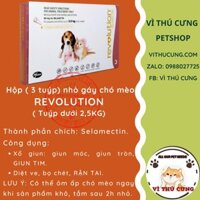 Hộp Revolution cho chó mèo dưới 2,5kg ( 3 tuýp)