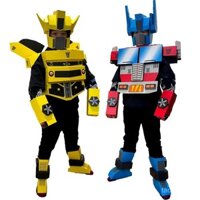 Hộp Robot Giáp Bằng Bìa Cứng Cho Trẻ Em Mô Hình Optimus Prime Bumblebee Đồ Chơi Lắp Ráp Thủ Công DIY Có Thể Đeo