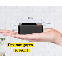 hộp sạc pin gopro  9 10 11 ,phụ kiện máy quay gopro dox sạc vncamera