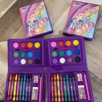 HỘP SÁP MÀU VÀ MÀU NƯỚC CAYABE NGỰA LITTLE PONY CHO BÉ THA HỒ VẼ 24 MÓN