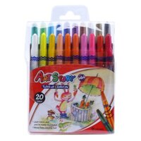 Hộp Sáp Vặn Crown Mini TP-2000 MS (20 Màu) - Bút Hàn Quốc