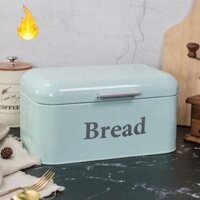 Hộp sắt đựng bánh mì/đồ ăn vặt để bàn chống bụi phong cách vintage