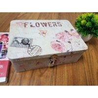 Hộp sắt đựng đồ vintage (có khóa)