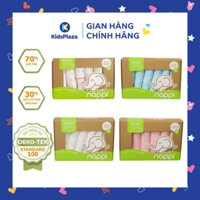 Hộp Set 6 Khăn Sữa Sợi Tre Nappi Organic Cao Cấp Mềm Mịn Cho Bé