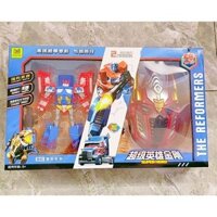 😇Hộp Siêu Nhân Robot Biến Hình Lắp Ráp & Mặt Nạ Cỡ Đại Có Đèn Và Nhạc Tặng Pin (Có Sạc Pin) Cao Cấp Đồ Chơi Bé Trai🤖