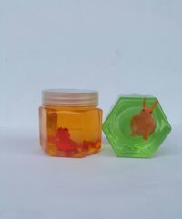 Hộp slime trong suốt kèm thú cưng phong cách Hàn Quốc