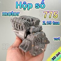 Hộp số giảm tốc 2.15tua motor 775, Hộp số 775, Hộp số Rc, Hộp số Vs1 bánh răng kim loại, hop so 775, hs, hs775