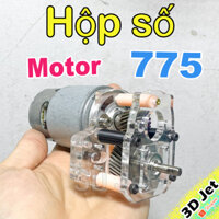 Hộp số giảm tốc mica 2.15 tua motor 775, Hộp số Rc, Hộp số Mica Vs1 bánh răng kim loại, hop so 775, hs, hs775, hop so
