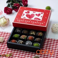 Hộp socola hình chữ nhật 12 viên Love You Forever